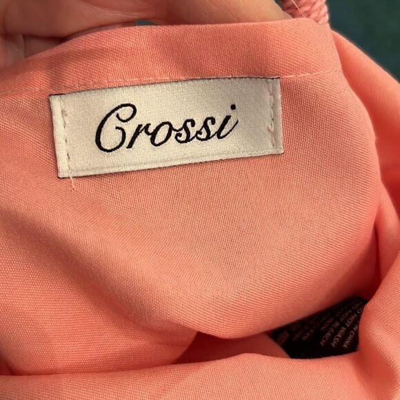 Crossi NWT pink woven straw handbag with handles and removable crossbody strap - Picture 8 of 12